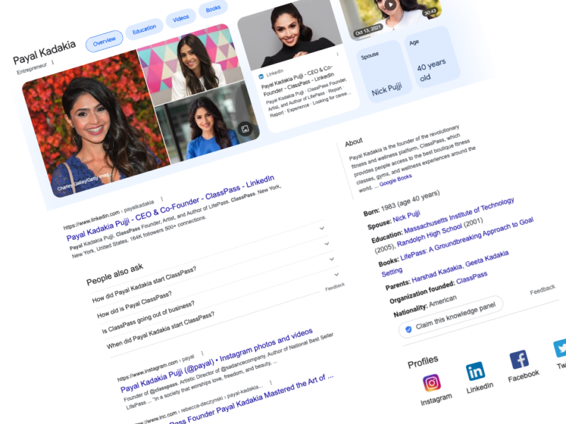 Executive Online Reputation Management - Google Knowledge Panel